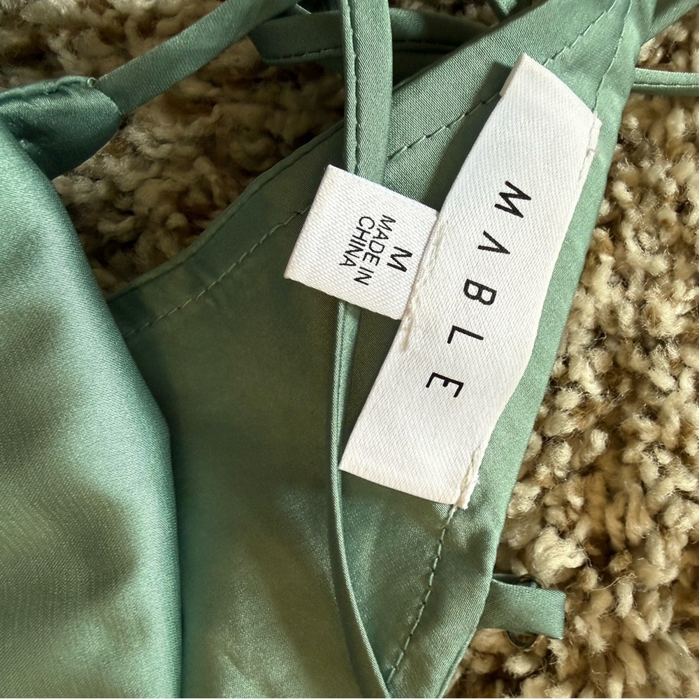 Mable Green Lace Trim Camisole - Picture 3 of 3
